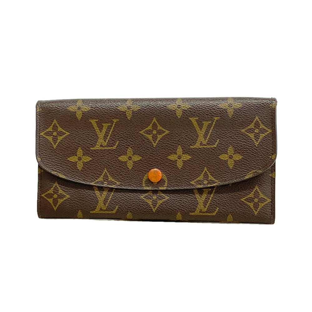 Louis Vuitton Monogram Portefeuille Emilie Long Wallet M60696 Piment Women's